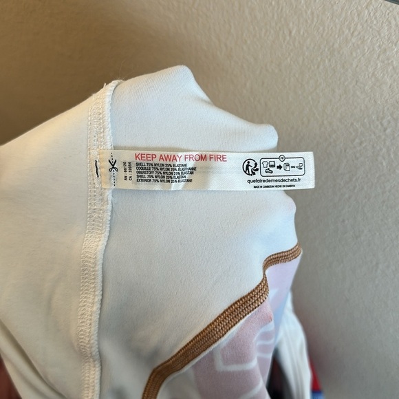 FP Movement Dawn To Dusk Leggings Size XL Red Blue White High Rise Stretchy - Picture 9 of 11